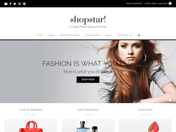 Wordpress šablona pro e-shopy - Shopstar
