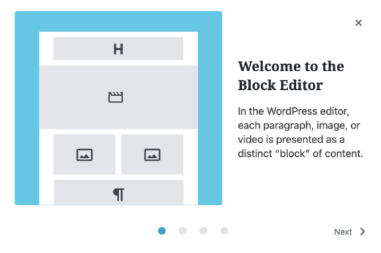 WordPress 5.4 - Welcome Guide, Block Editor