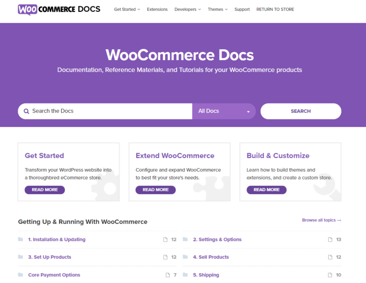 WooCommerce dokumentace