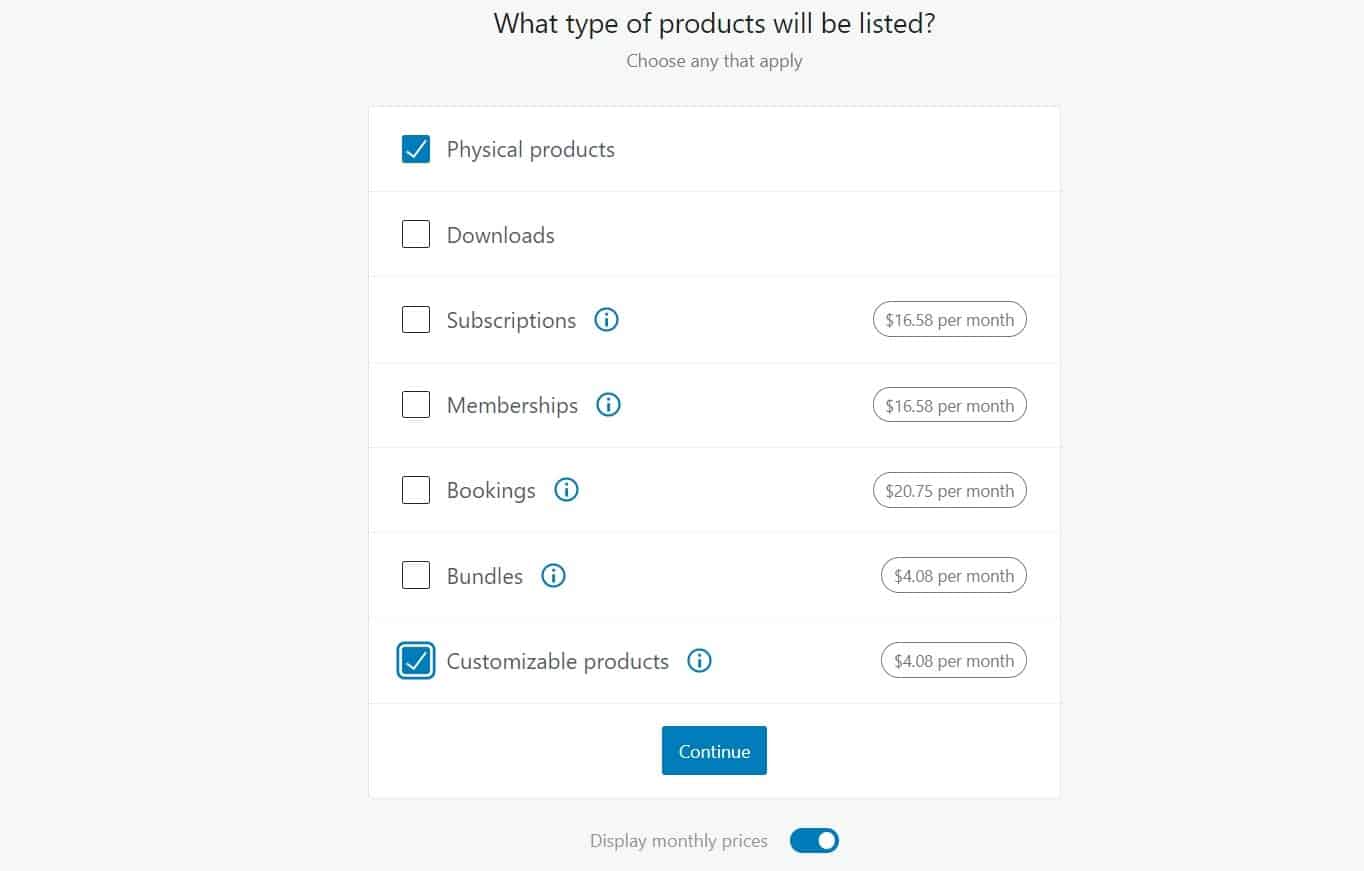 WooCommerce nastavení - typ produktu