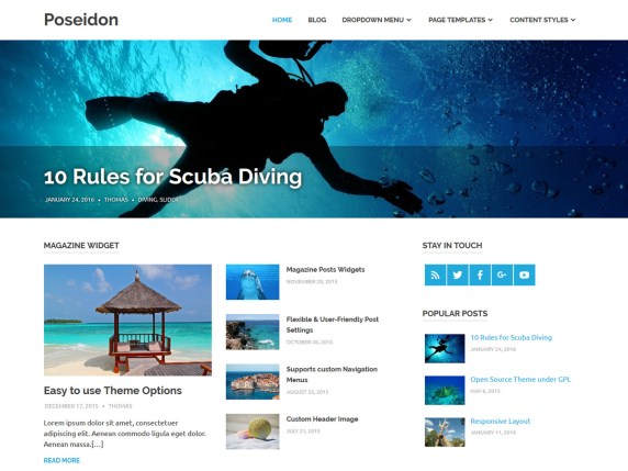 WordPress šablona Poseidon