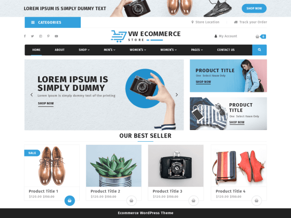 Wordpress šablona pro e-shopy - VW Ecommerce Store